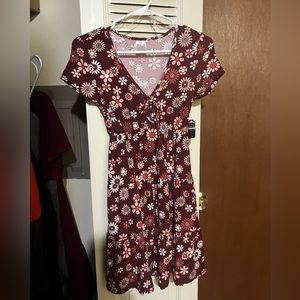 Red flower dress